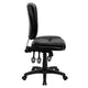 Black LeatherSoft |#| Mid-Back Black LeatherSoft Multifunction Office Chair with Pillow Top Cushioning