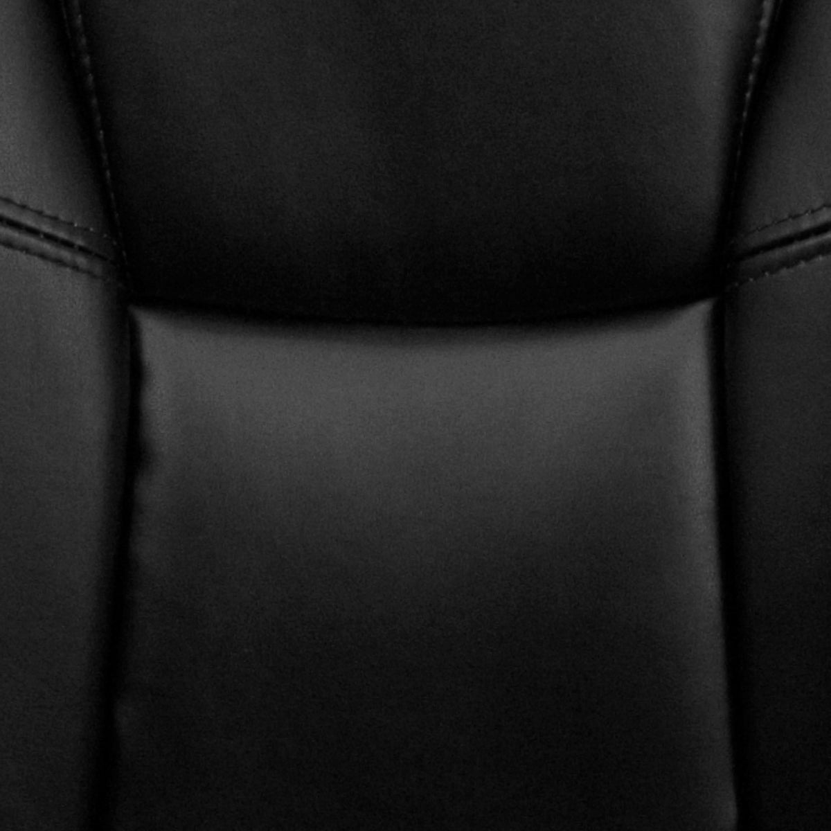 Black LeatherSoft |#| Mid-Back Black LeatherSoft Multifunction Office Chair with Pillow Top Cushioning