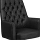 Black |#| Mid-Back Traditional Tufted Black LeatherSoft Executive Swivel Office Chair