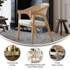 Natural |#| Commercial Grade Cane Rattan Dining Chair with Padded Seat - Natural