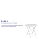 White |#| 30inch Round White Indoor-Outdoor Steel Folding Patio Table - Restaurant Table