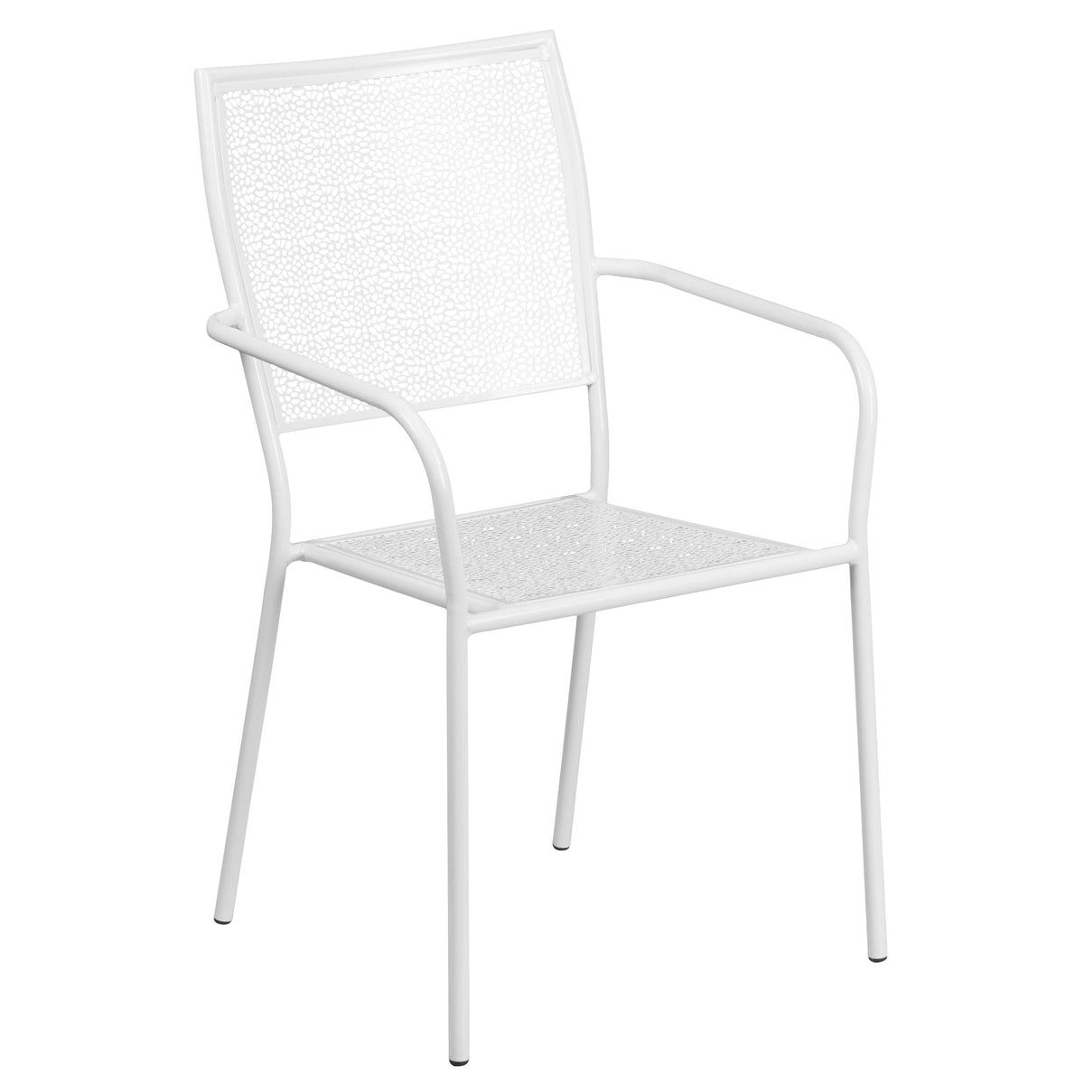 White |#| 30inch Round White Indoor-Outdoor Steel Folding Patio Table Set with 2 Chairs