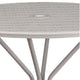 Light Gray |#| 35.25inch Round Lt Gray Indoor-Outdoor Steel Patio Table-Umbrella Hole-Restaurant