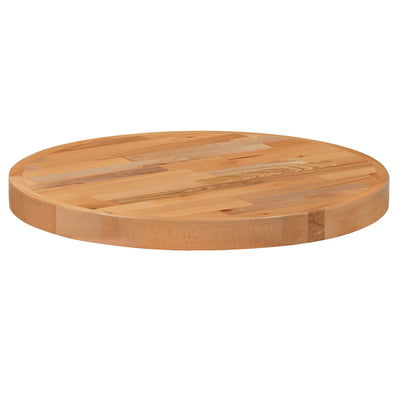 Round Butcher Block Style Table Top - View 1