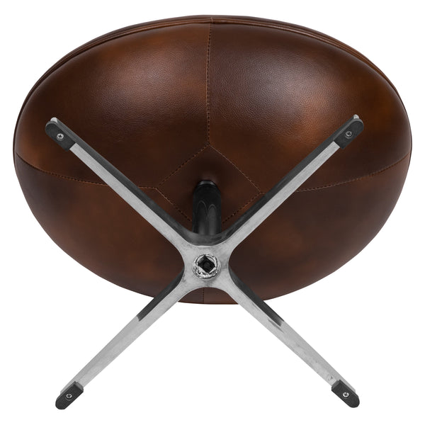 Bomber Jacket LeatherSoft |#| Bomber Jacket LeatherSoft Saddle Ottoman - Footrest