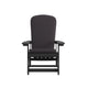 Black/Gray |#| Indoor/Outdoor Black Rocking Adirondack Chairs with Gray Cushions - Set of 2