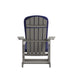 Gray/Blue |#| Indoor/Outdoor White Rocking Adirondack Chairs with Blue Cushions - Set of 2