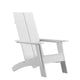 White |#| Set of 2 White Dual Slat Poly Resin Adirondack Chairs-22inch Round Fire Pit