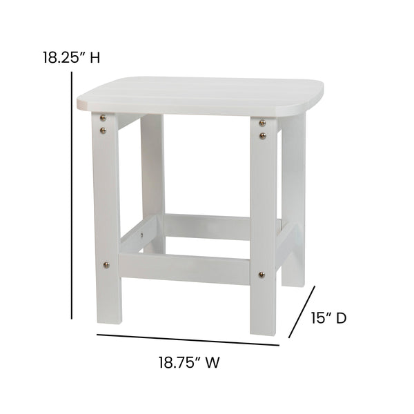 Navy/White |#| 2 Navy Modern Dual Slat Poly Resin Adirondack Rocking Chairs with 1 Side Table