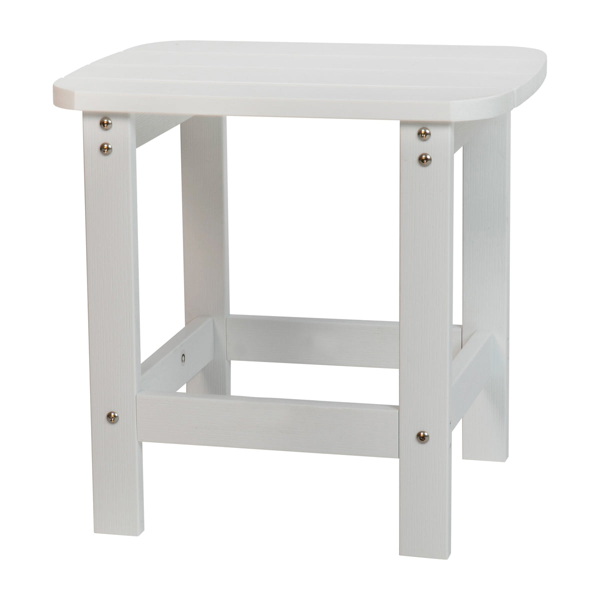 Navy/White |#| 2 Navy Modern Dual Slat Poly Resin Adirondack Rocking Chairs with 1 Side Table