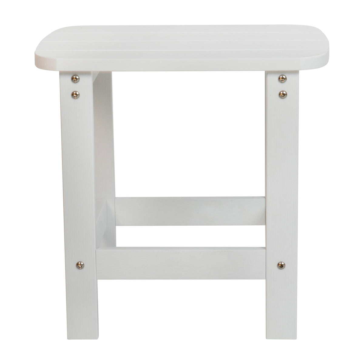 Navy/White |#| 2 Navy Modern Dual Slat Poly Resin Adirondack Rocking Chairs with 1 Side Table