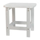 White |#| 2 White Modern Dual Slat Poly Resin Adirondack Rocking Chairs with 1 Side Table