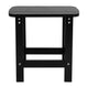 Black |#| 2 Black Modern Dual Slat Poly Resin Adirondack Rocking Chairs with 1 Side Table