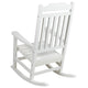 White |#| 2 Pack All-Weather Rocking Chair in White Faux Wood - Patio and Yard Furniture