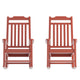 Red |#| 2 Pack All-Weather Rocking Chair in Red Faux Wood - Patio and Yard Furniture