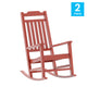 Red |#| 2 Pack All-Weather Rocking Chair in Red Faux Wood - Patio and Yard Furniture