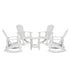 Set of 4 Savannah All-Weather Poly Resin Wood Adirondack Rocking Chairs with Side Table