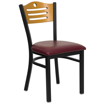 Slat Back Metal Restaurant Chair - View 1