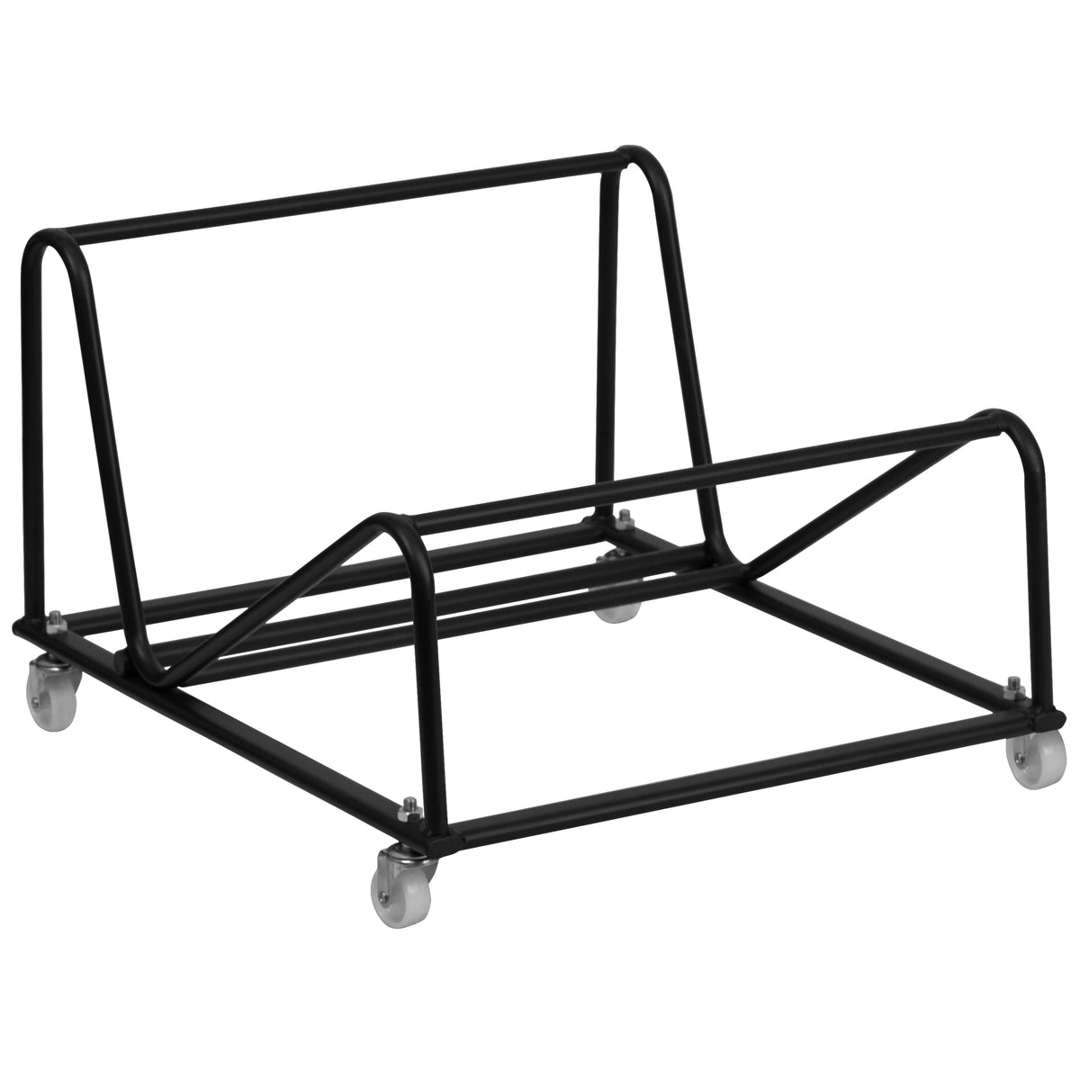 Sled Base Stack Chair Dolly with Black Steel Frame - Maintenance Truck