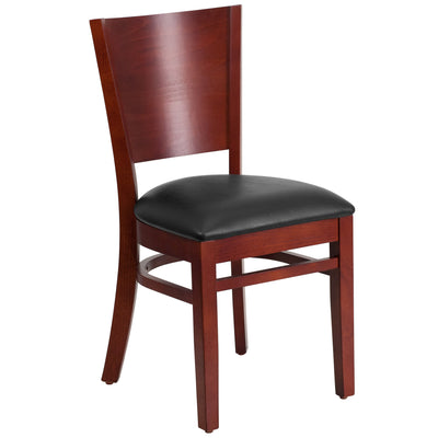 Solid Back Wooden Restaurant Chair - View 1