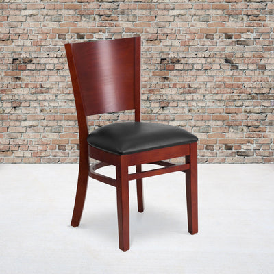 Solid Back Wooden Restaurant Chair - View 2