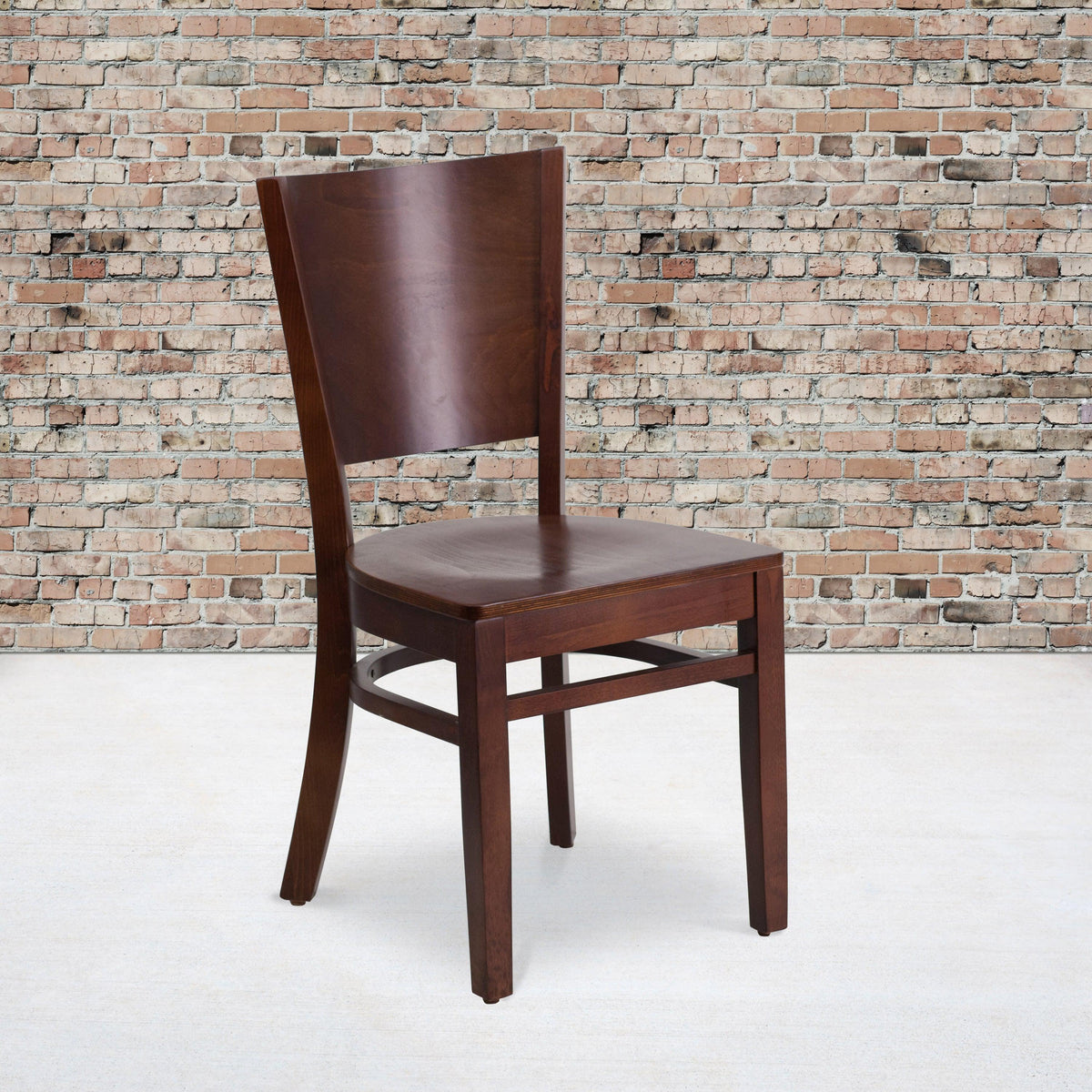 Walnut Wood Seat/Walnut Wood Frame |#| Solid Back Walnut Wood Restaurant Chair - Hospitality Seating