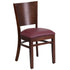 Solid Back Wooden Restaurant Chair