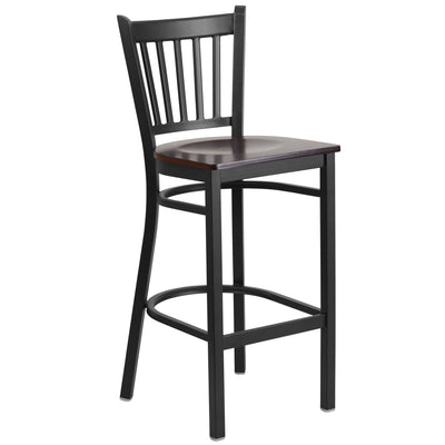 Vertical Back Metal Restaurant Barstool - View 1