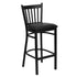 Vertical Back Metal Restaurant Barstool