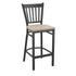 Vertical Back Metal Restaurant Barstool