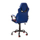 Faux Leather Upholstered Gaming Chair with Padded Flip-Up Arms in Red and Blue