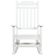 White |#| Outdoor Patio All-Weather Poly Resin Wood Rocking Chair in White