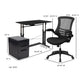 Office Set-Adjustable Computer Desk, Ergonomic Mesh Office Chair, Filing Cabinet