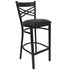 X" Back Metal Restaurant Barstool