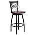 X" Back Swivel Metal Barstool